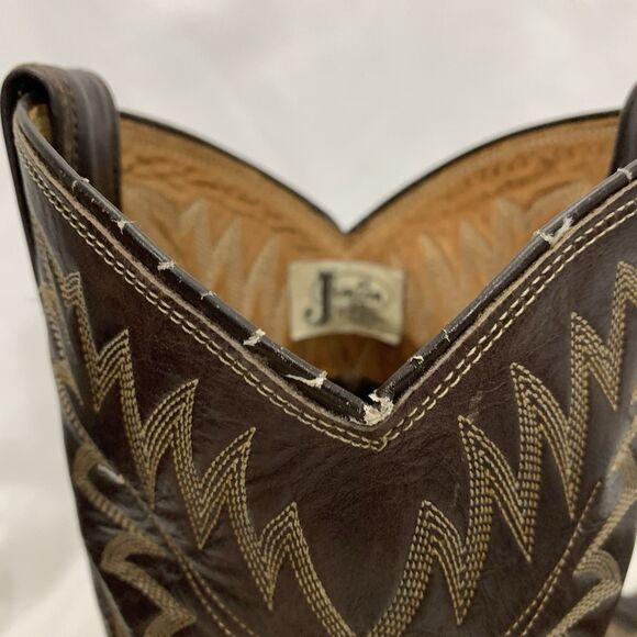 Vintage JUSTIN Brown Leather Boots Made In Texas Size 8.5 D main image 10